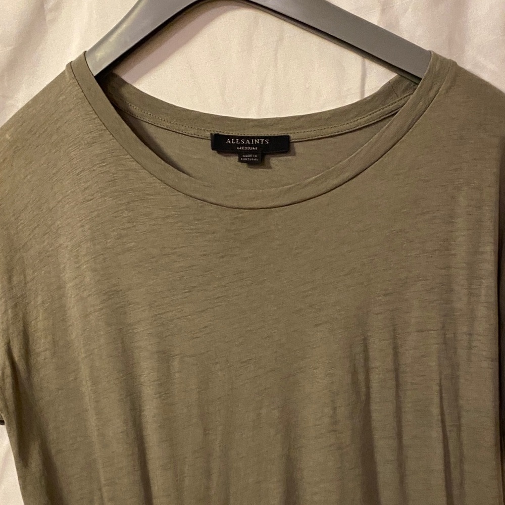 AllSaints Olive Green long Dress